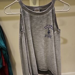 PINK Victoria's Secret Gray Dodgers Top
